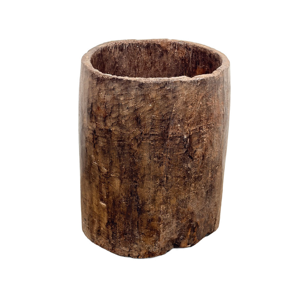 Antique Nagaland Wood Planter - Berbere Imports
