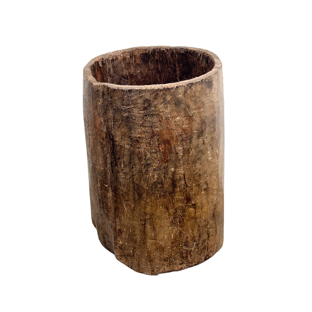 Antique Nagaland Wood Planter - Berbere Imports