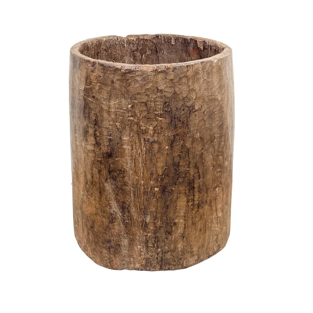Antique Nagaland Wood Planter - Berbere Imports