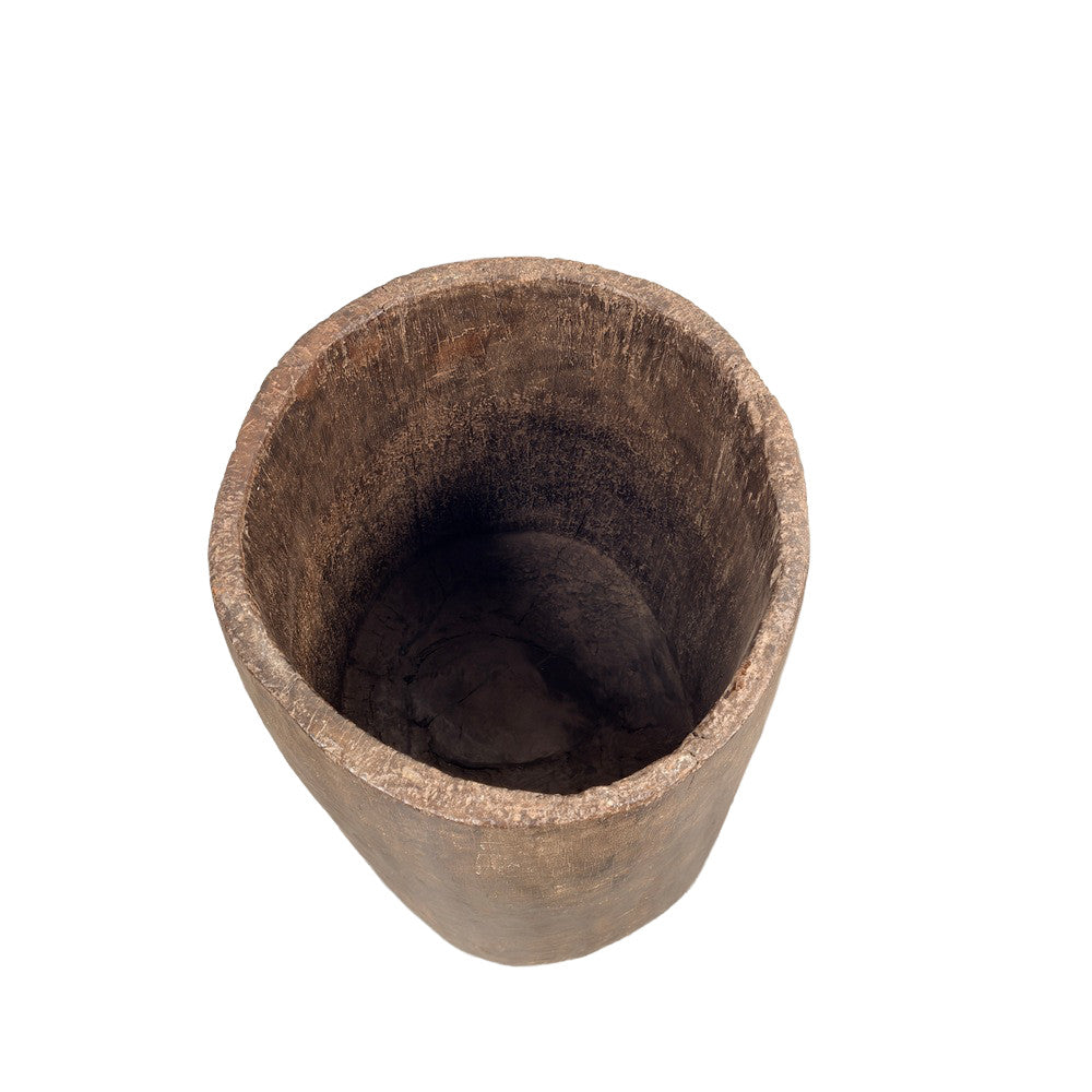 Antique Nagaland Wood Planter - Berbere Imports