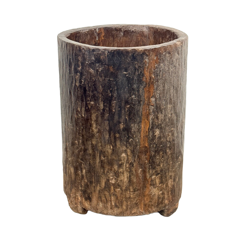 Antique Nagaland Wood Planter - Berbere Imports