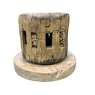 Vintage Wooden Gear Candle Holder - Berbere Imports