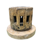 Vintage Wooden Gear Candle Holder - Berbere Imports