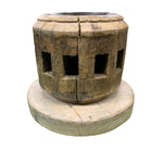 Vintage Wooden Gear Candle Holder - Berbere Imports