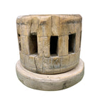 Vintage Wooden Gear Candle Holder - Berbere Imports