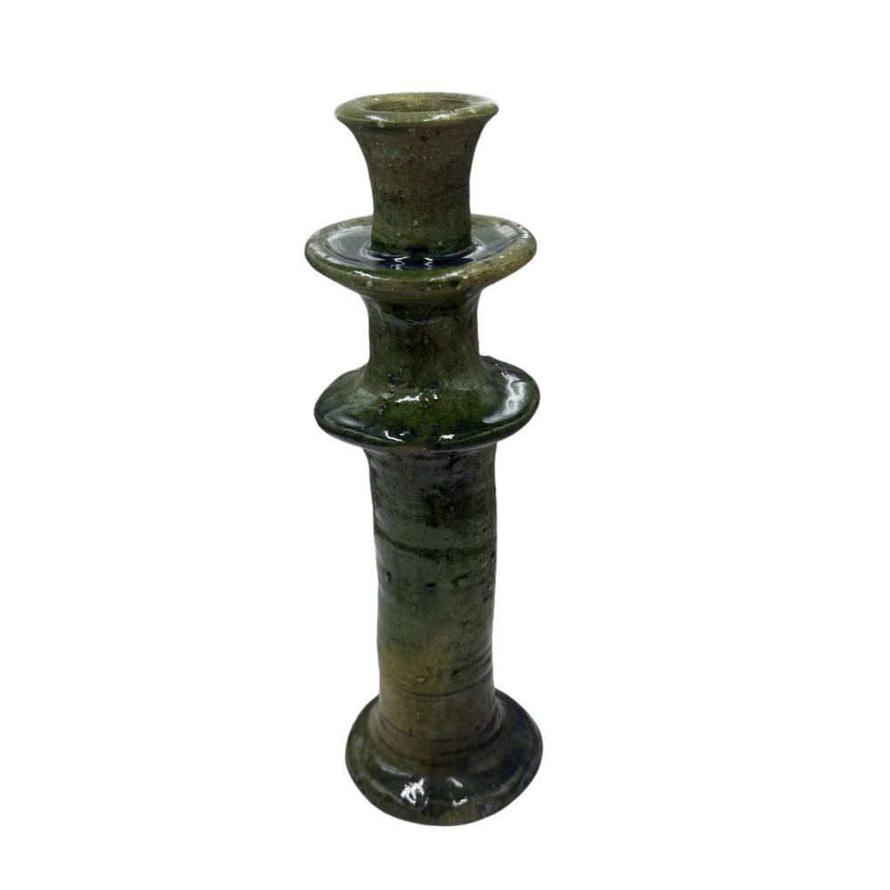 Moroccan Tamegroute Glazed Candlestick - Berbere Imports