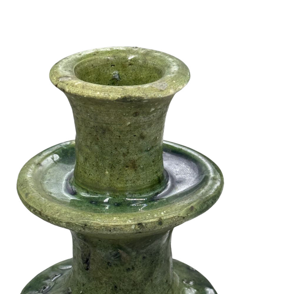 Moroccan Tamegroute Glazed Candlestick - Berbere Imports