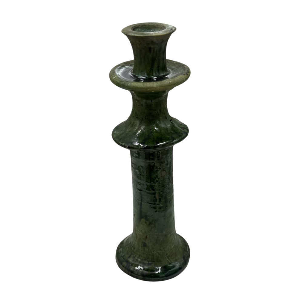 Moroccan Tamegroute Glazed Candlestick - Berbere Imports