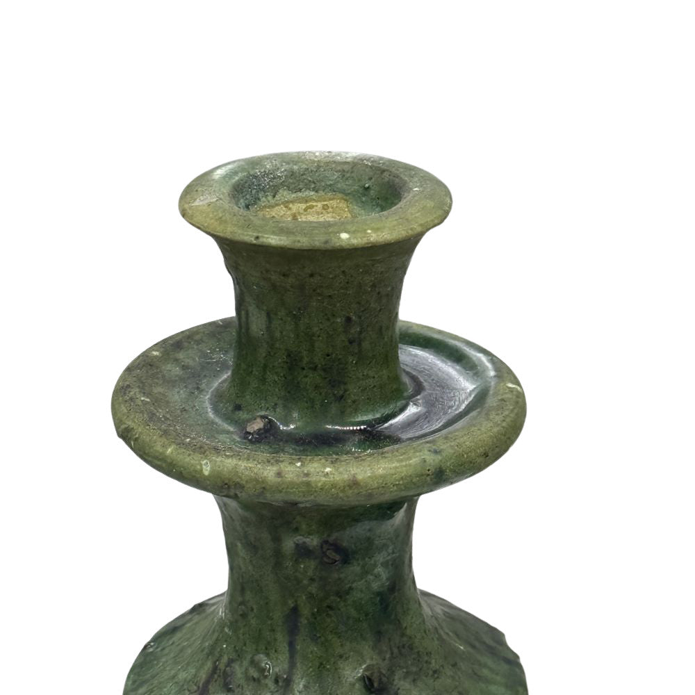 Moroccan Tamegroute Glazed Candlestick - Berbere Imports