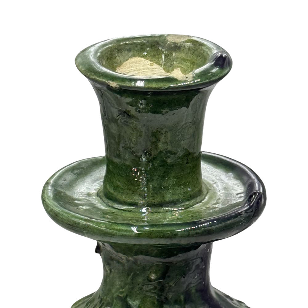 Moroccan Tamegroute Glazed Candlestick - Berbere Imports