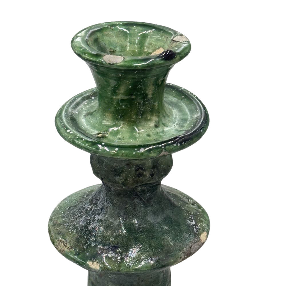 Moroccan Tamegroute Glazed Candlestick - Berbere Imports