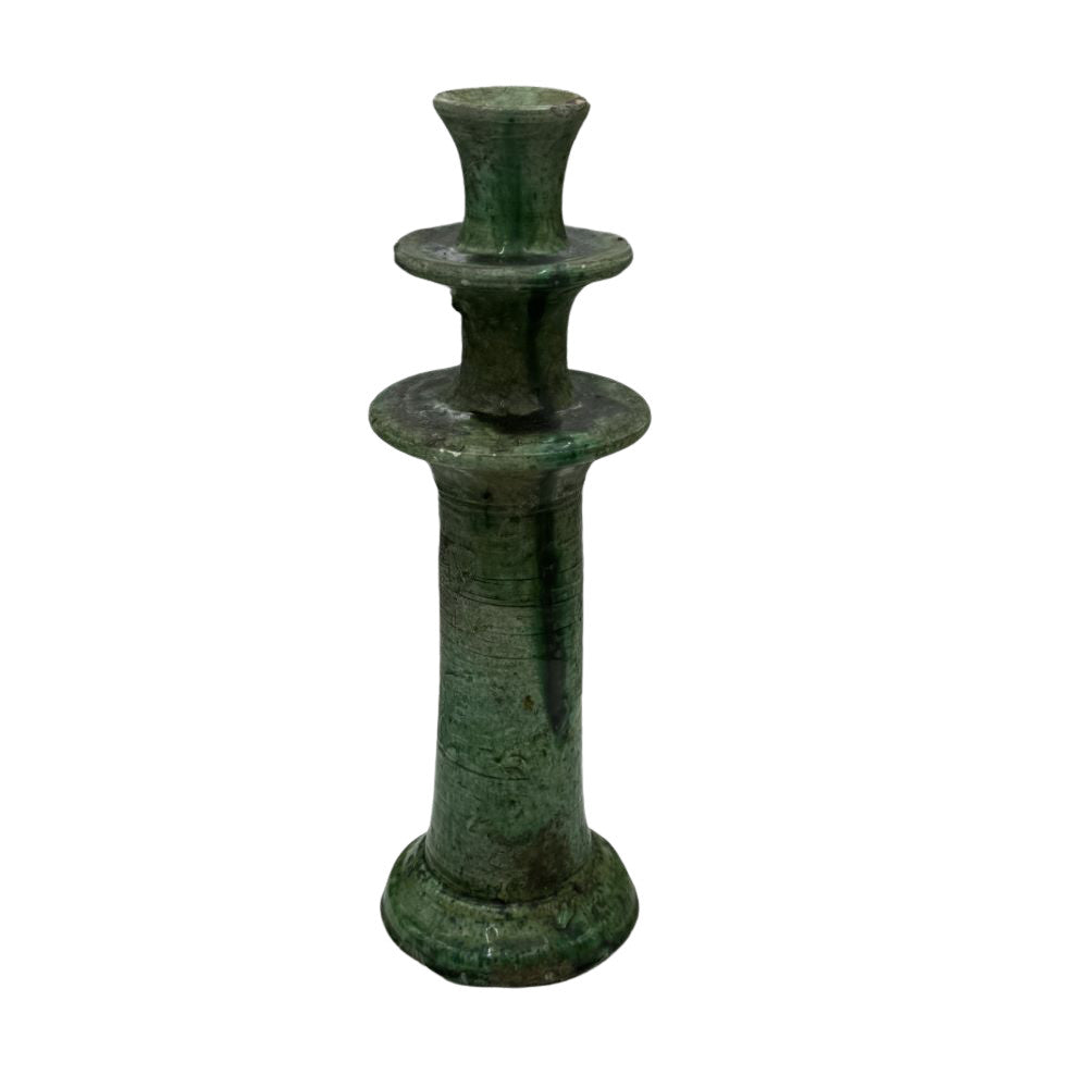 Moroccan Tamegroute Glazed Candlestick - Berbere Imports