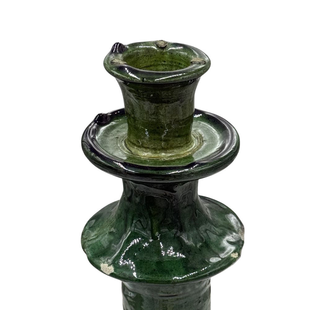 Moroccan Tamegroute Glazed Candlestick - Berbere Imports