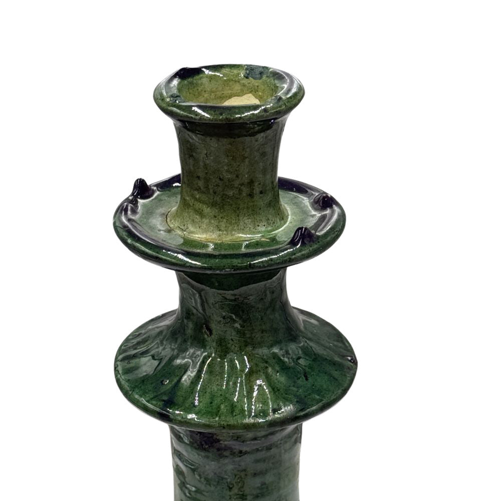 Moroccan Tamegroute Glazed Candlestick - Berbere Imports