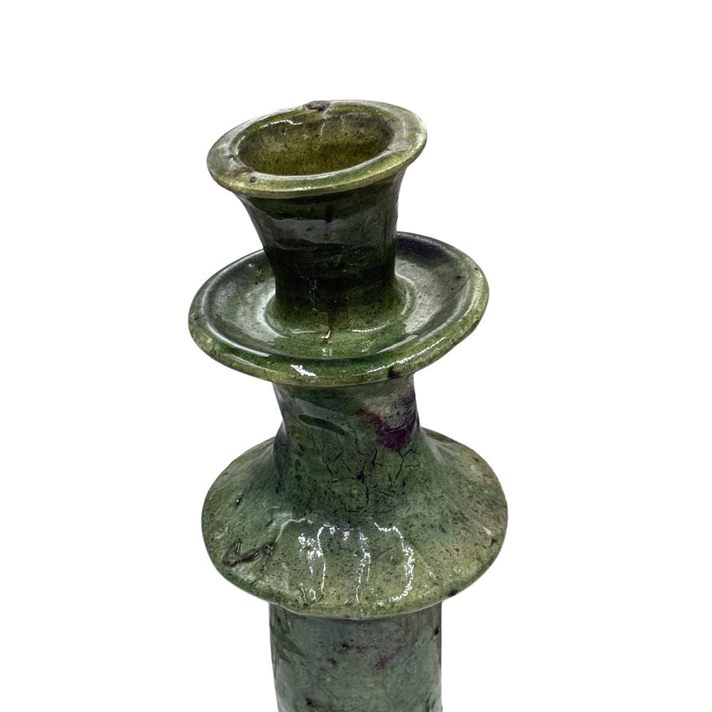 Moroccan Tamegroute Glazed Candlestick - Berbere Imports