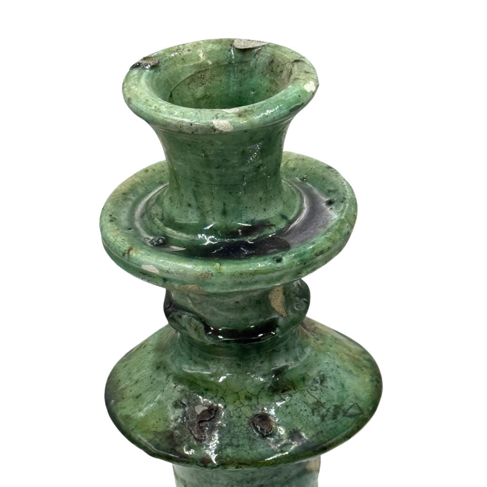 Moroccan Tamegroute Glazed Candlestick - Berbere Imports