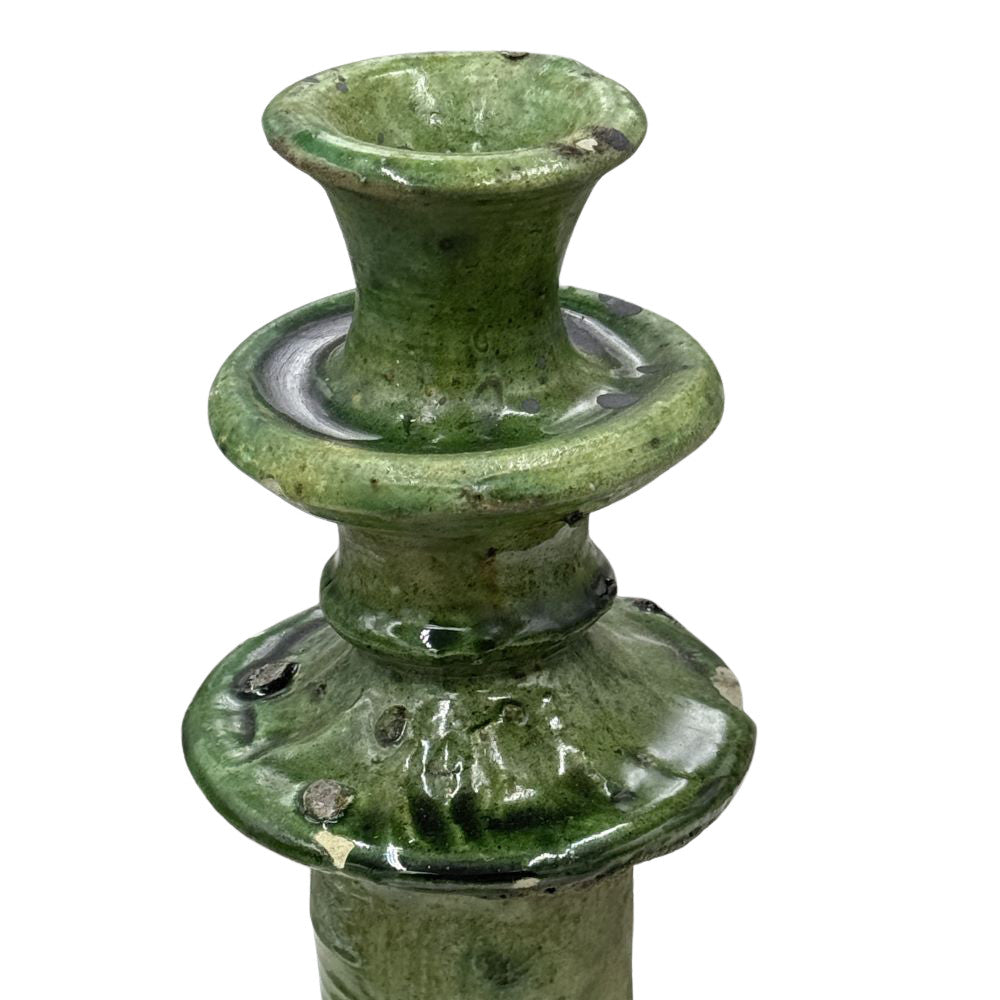 Moroccan Tamegroute Glazed Candlestick - Berbere Imports