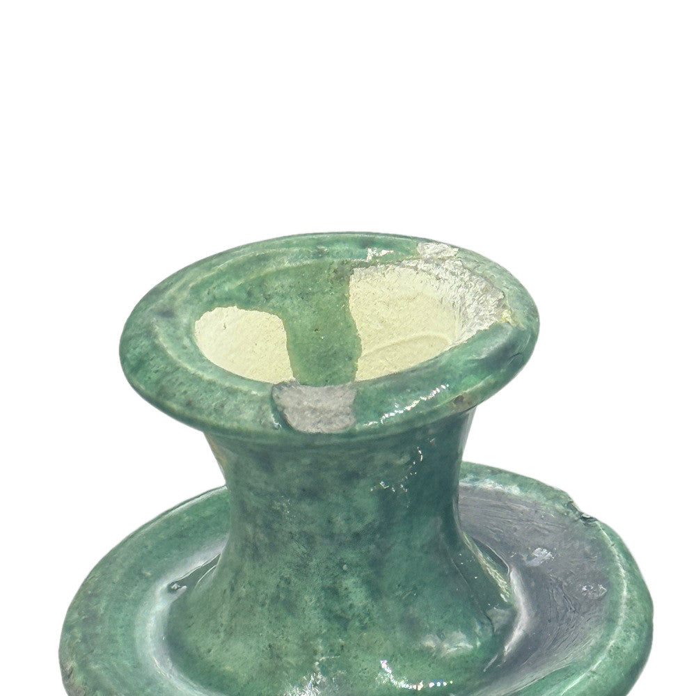 Moroccan Tamegroute Glazed Candlestick Holder - Berbere Imports