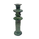 Moroccan Tamegroute Glazed Candlestick Holder - Berbere Imports