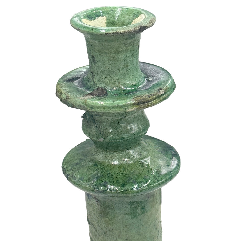 Moroccan Tamegroute Glazed Candlestick Holder - Berbere Imports