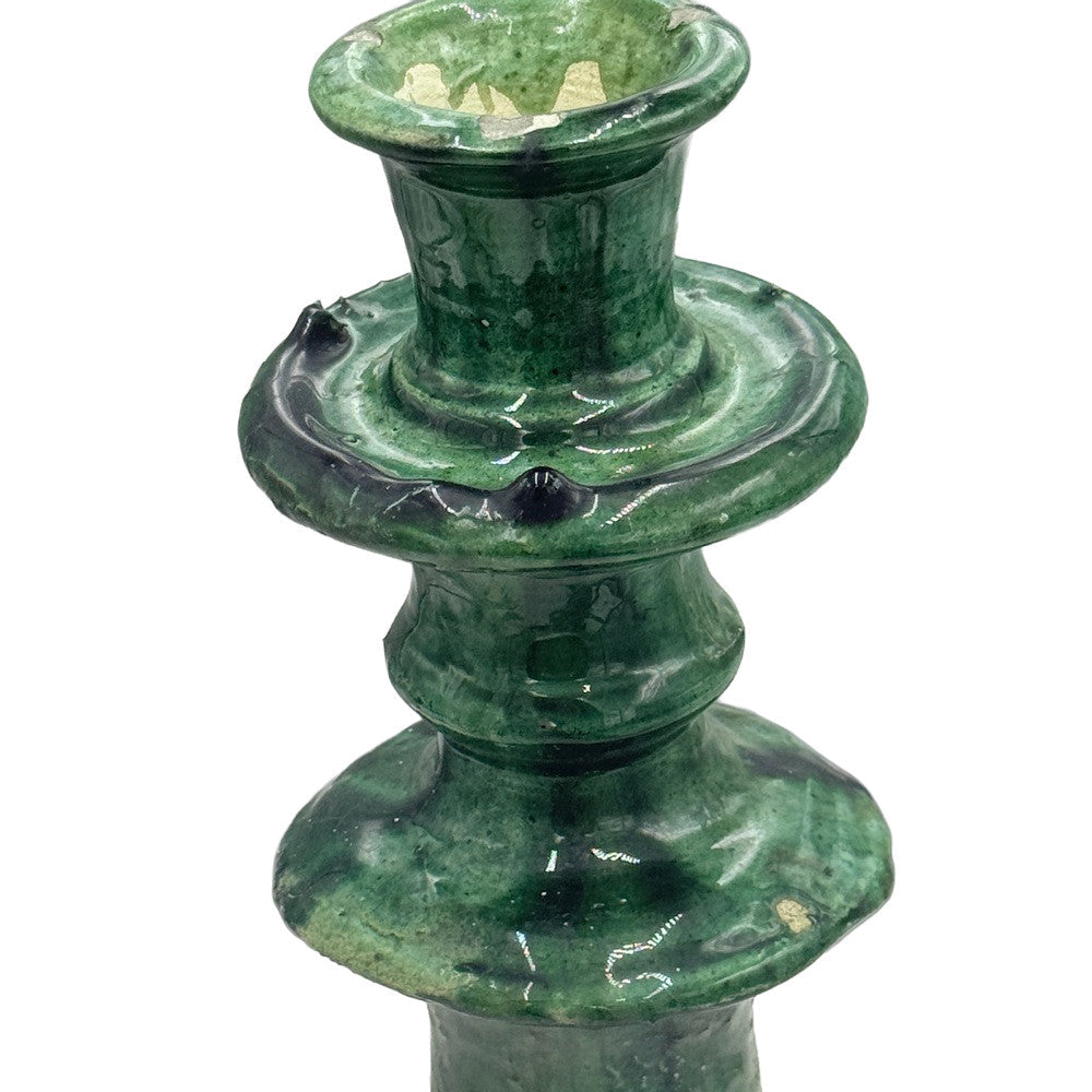Moroccan Tamegroute Glazed Candlestick - Berbere Imports