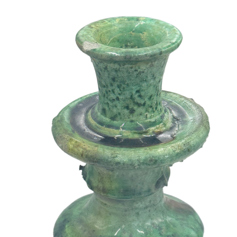 Moroccan Tamegroute Glazed Candlestick - Berbere Imports