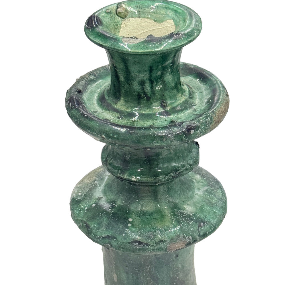 Moroccan Tamegroute Glazed Candlestick Holder - Berbere Imports