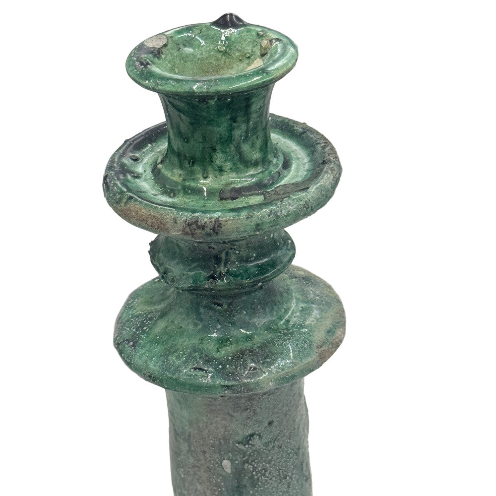 Moroccan Tamegroute Glazed Candlestick - Berbere Imports