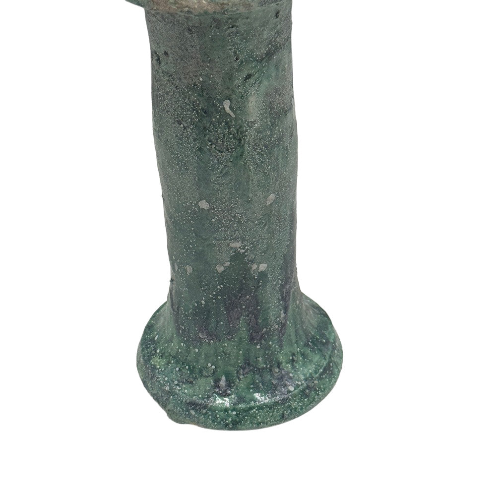 Moroccan Tamegroute Glazed Candlestick Holder - Berbere Imports