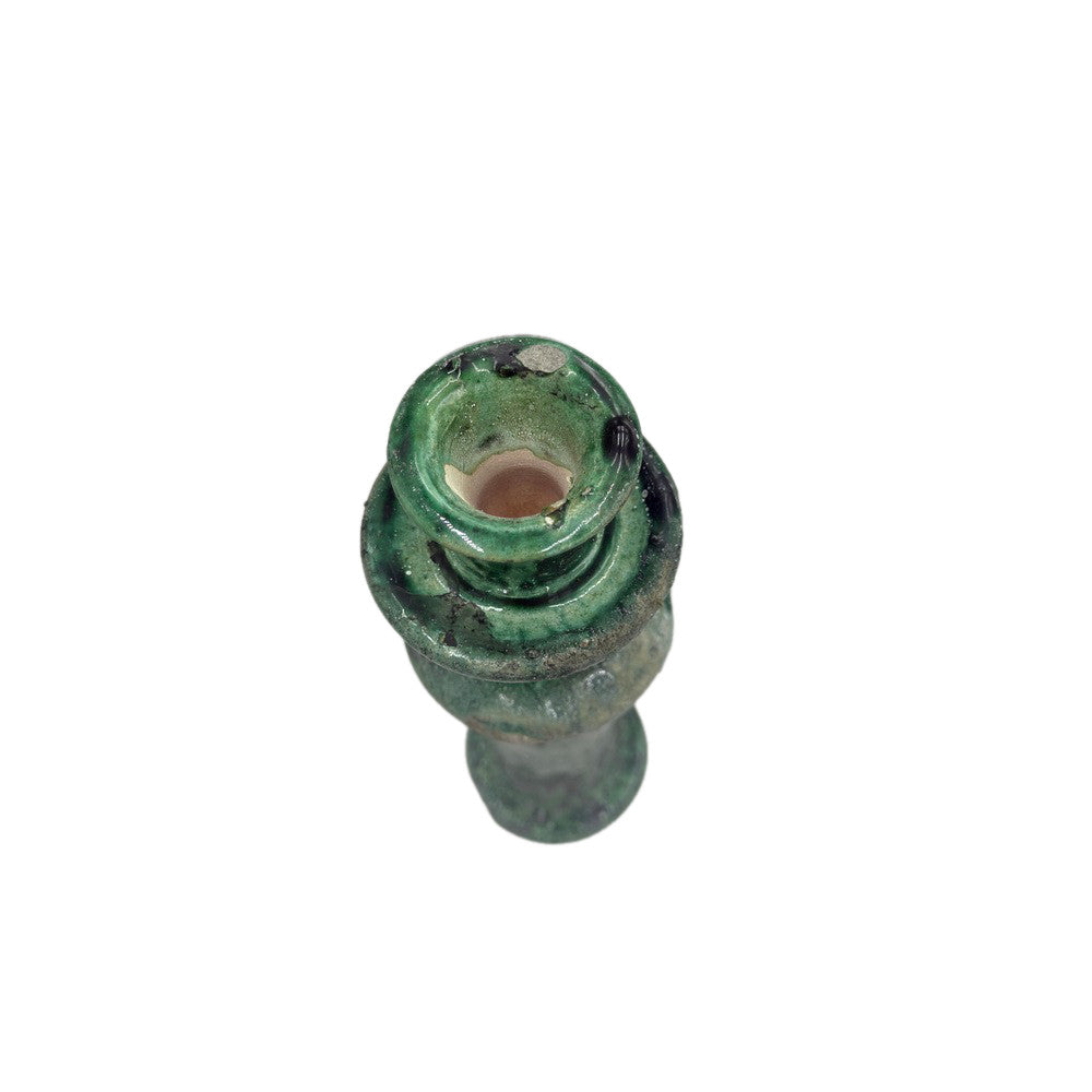 Moroccan Tamegroute Glazed Candlestick Holder - Berbere Imports