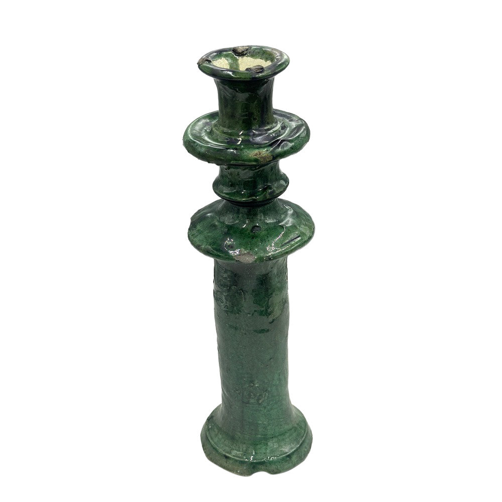 Moroccan Tamegroute Glazed Candlestick Holder - Berbere Imports