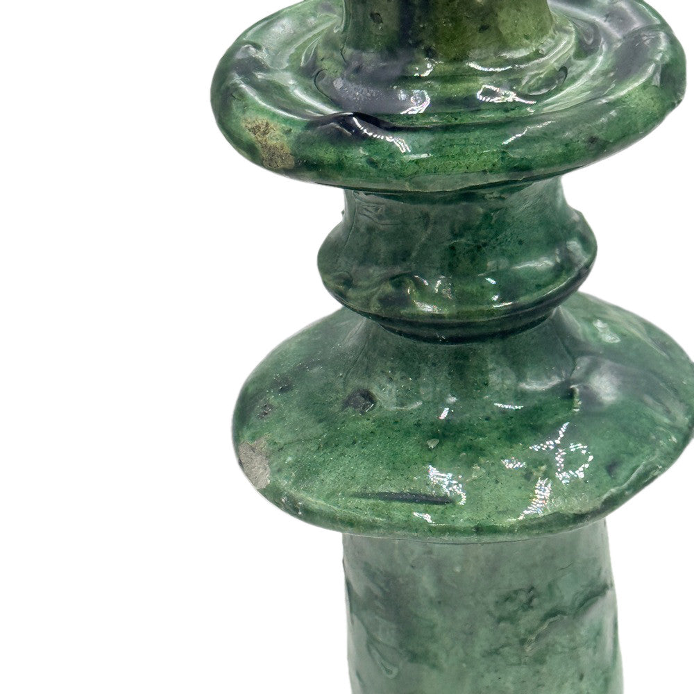 Moroccan Tamegroute Glazed Candlestick Holder - Berbere Imports