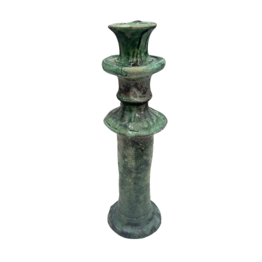 Moroccan Tamegroute Glazed Candlestick - Berbere Imports
