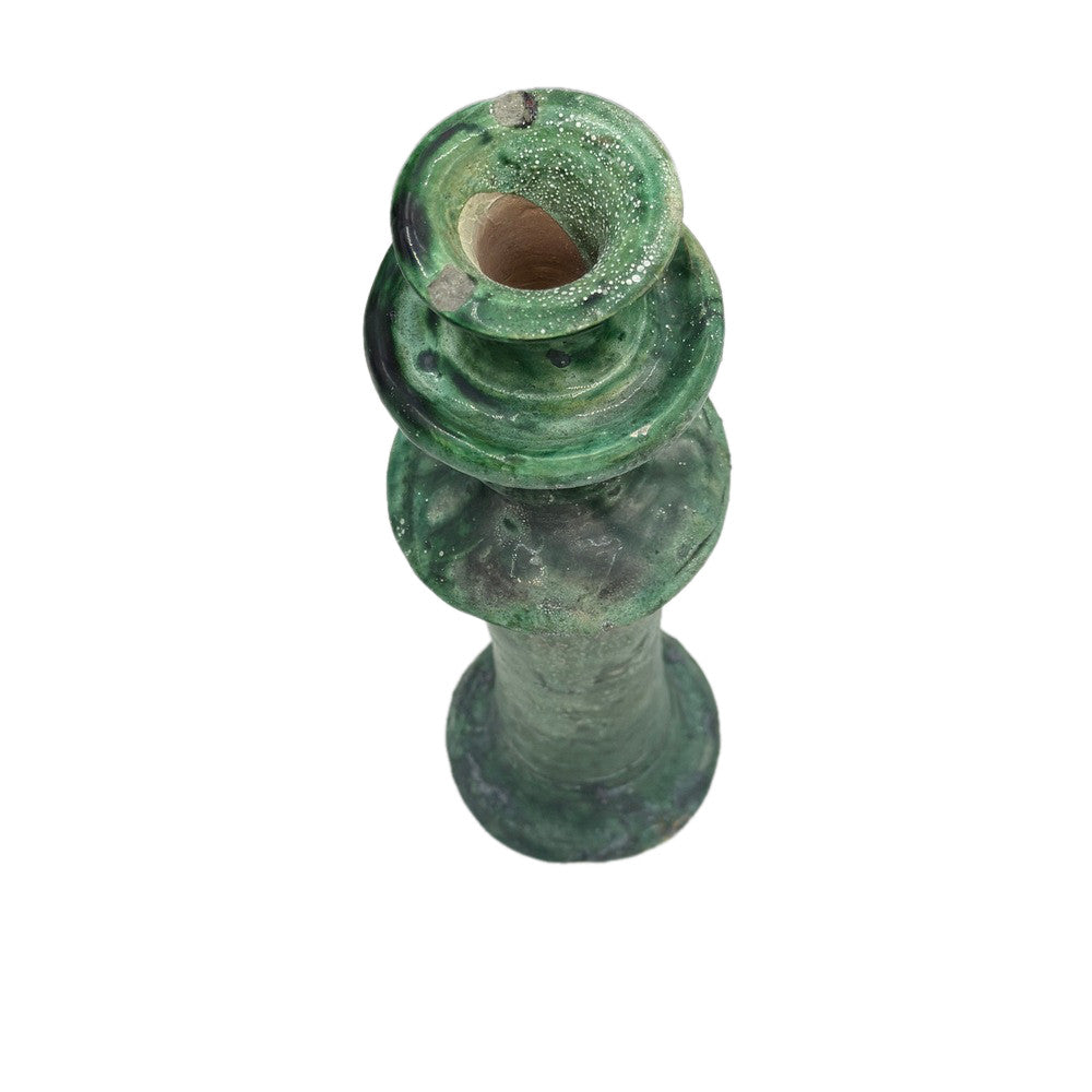 Moroccan Tamegroute Glazed Candlestick Holder - Berbere Imports