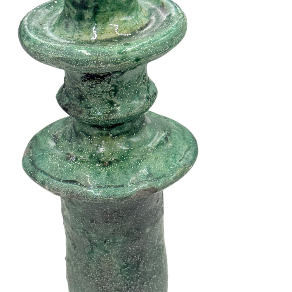 Moroccan Tamegroute Glazed Candlestick - Berbere Imports
