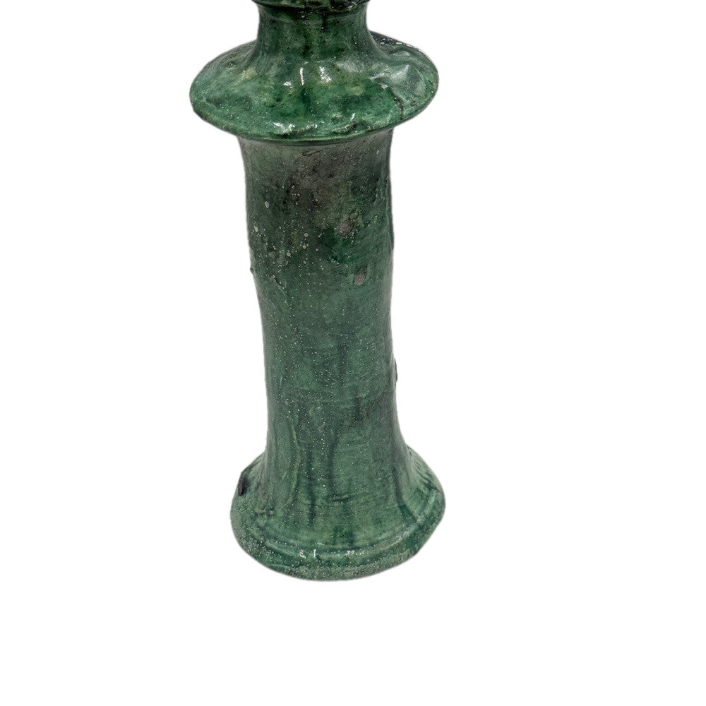 Moroccan Tamegroute Glazed Candlestick Holder - Berbere Imports