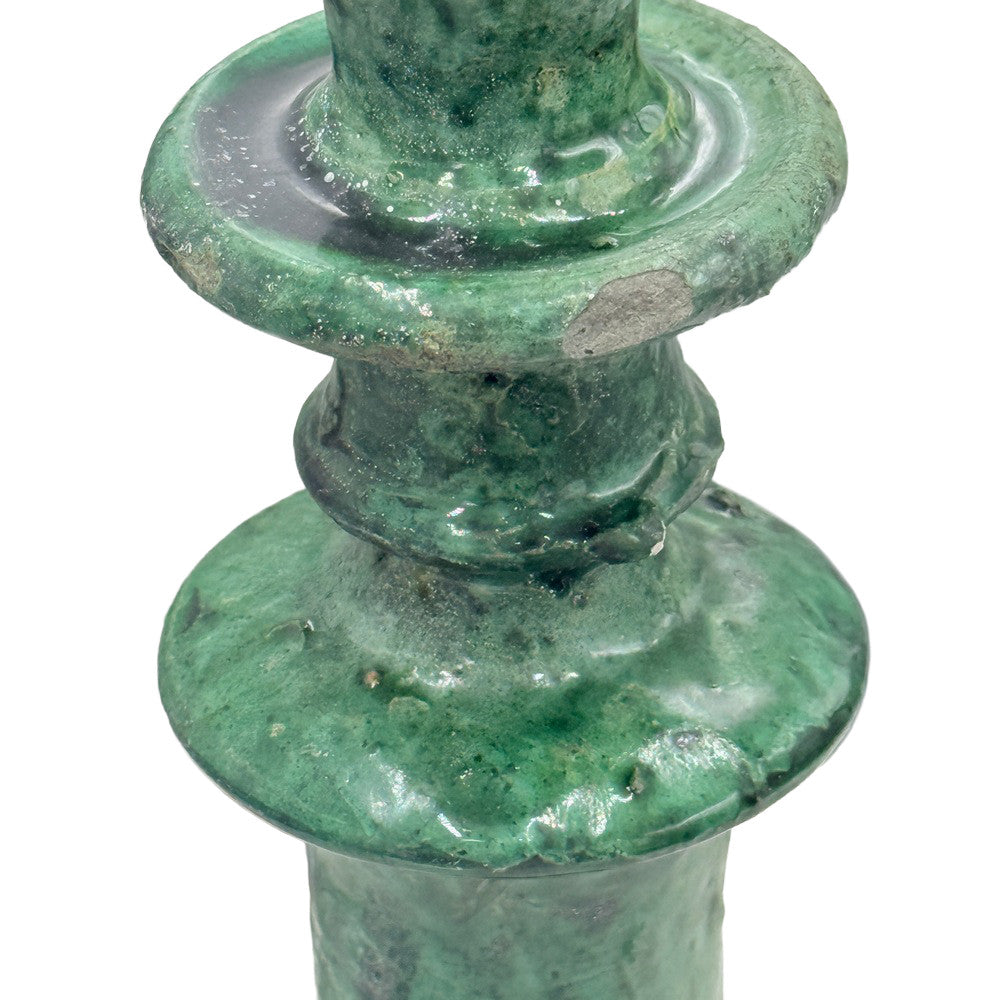 Moroccan Tamegroute Glazed Candlestick - Berbere Imports