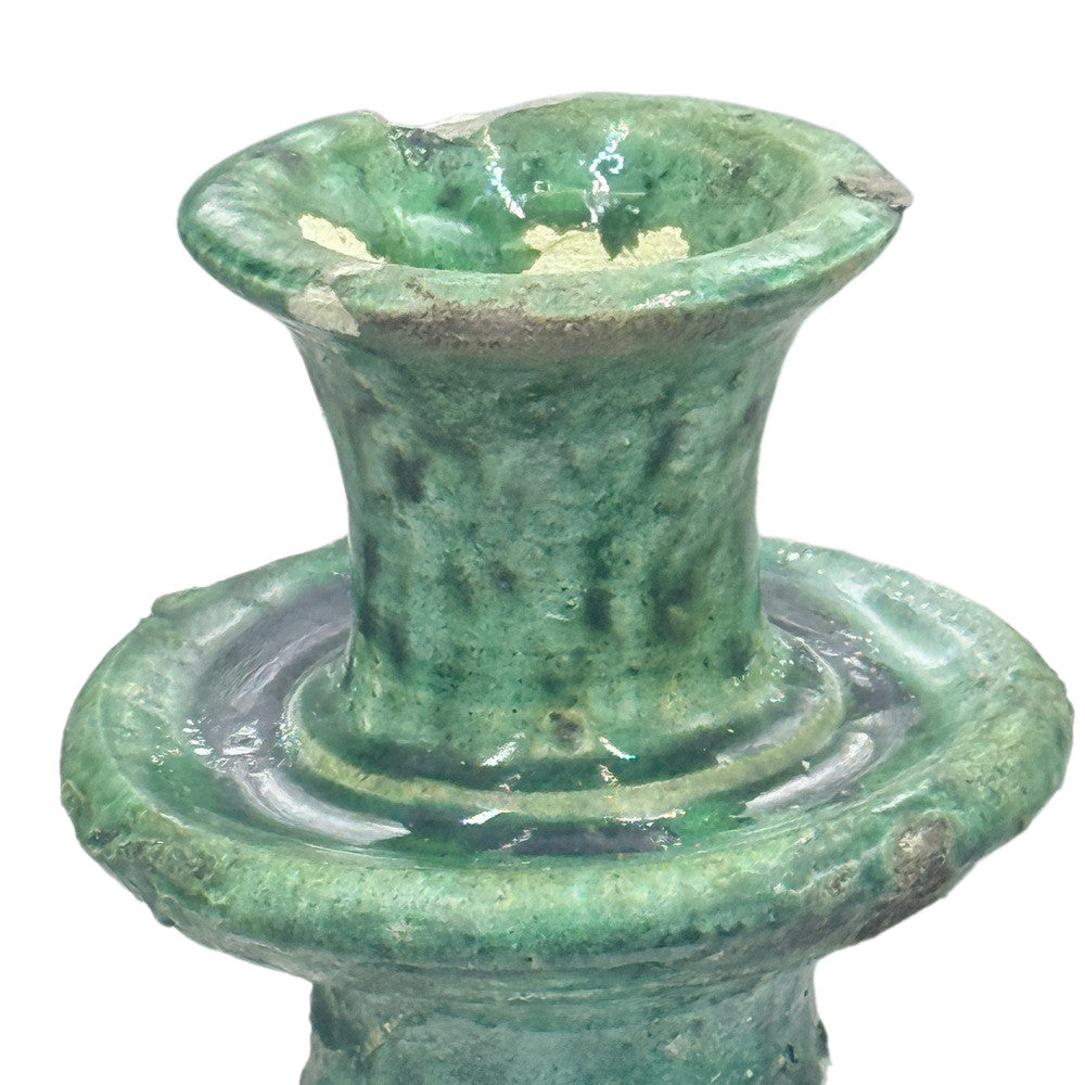 Moroccan Tamegroute Glazed Candlestick Holder - Berbere Imports