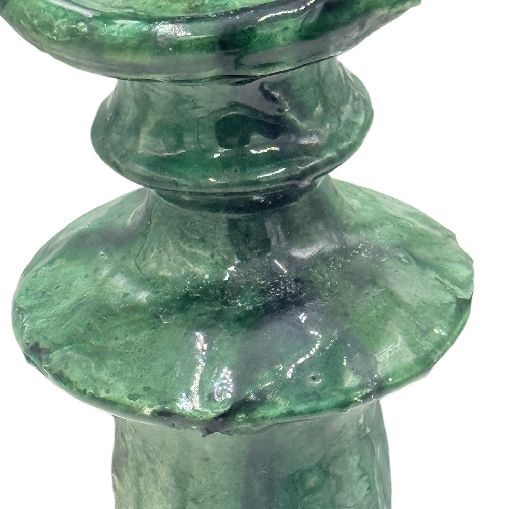 Moroccan Tamegroute Glazed Candlestick - Berbere Imports