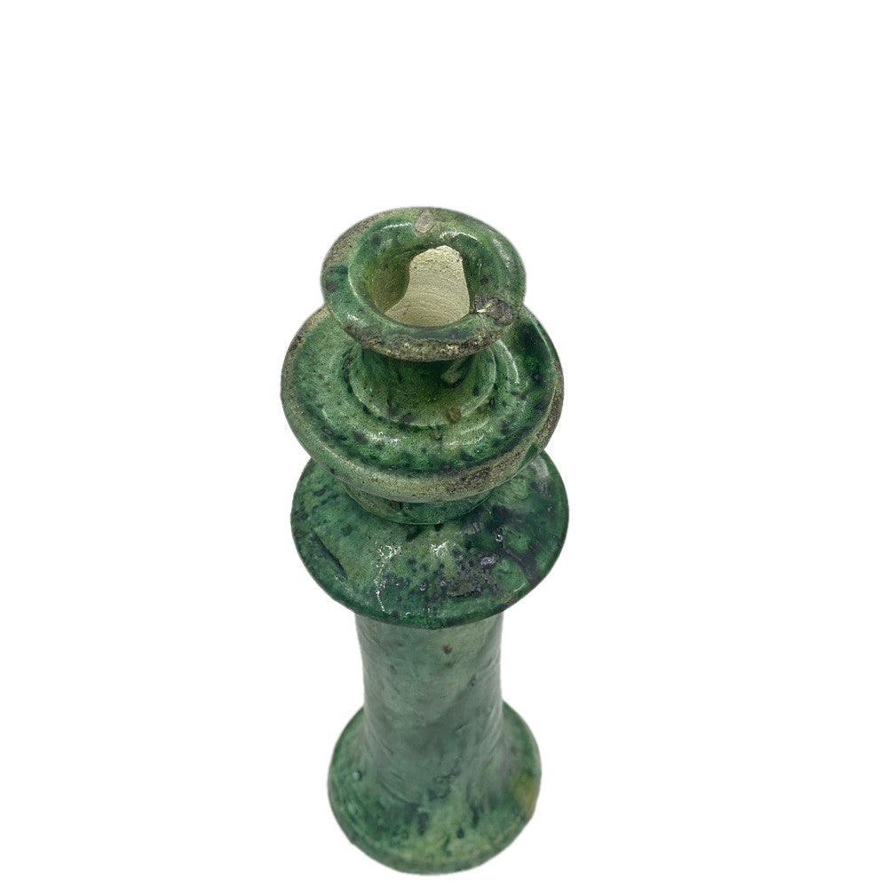 Moroccan Tamegroute Glazed Candlestick - Berbere Imports