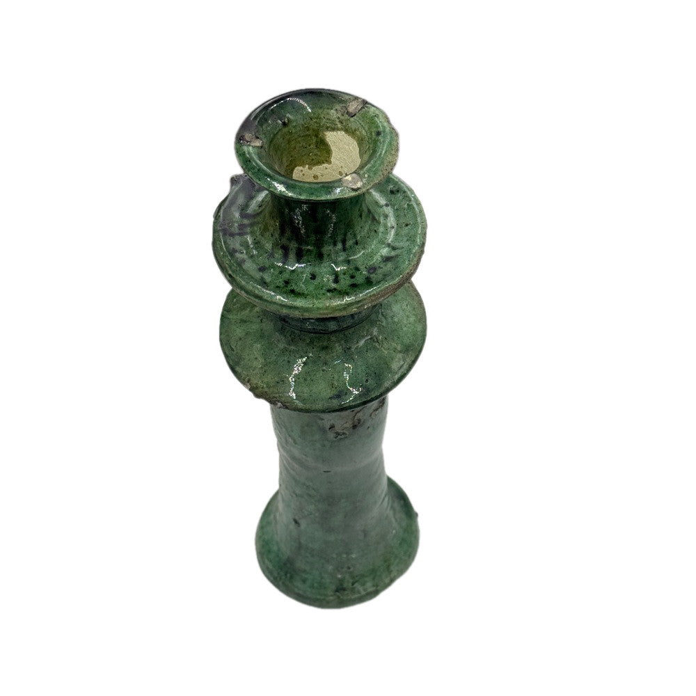 Moroccan Tamegroute Glazed Candlestick Holder - Berbere Imports