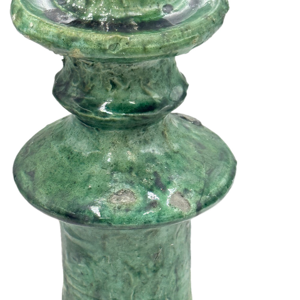 Moroccan Tamegroute Glazed Candlestick Holder - Berbere Imports
