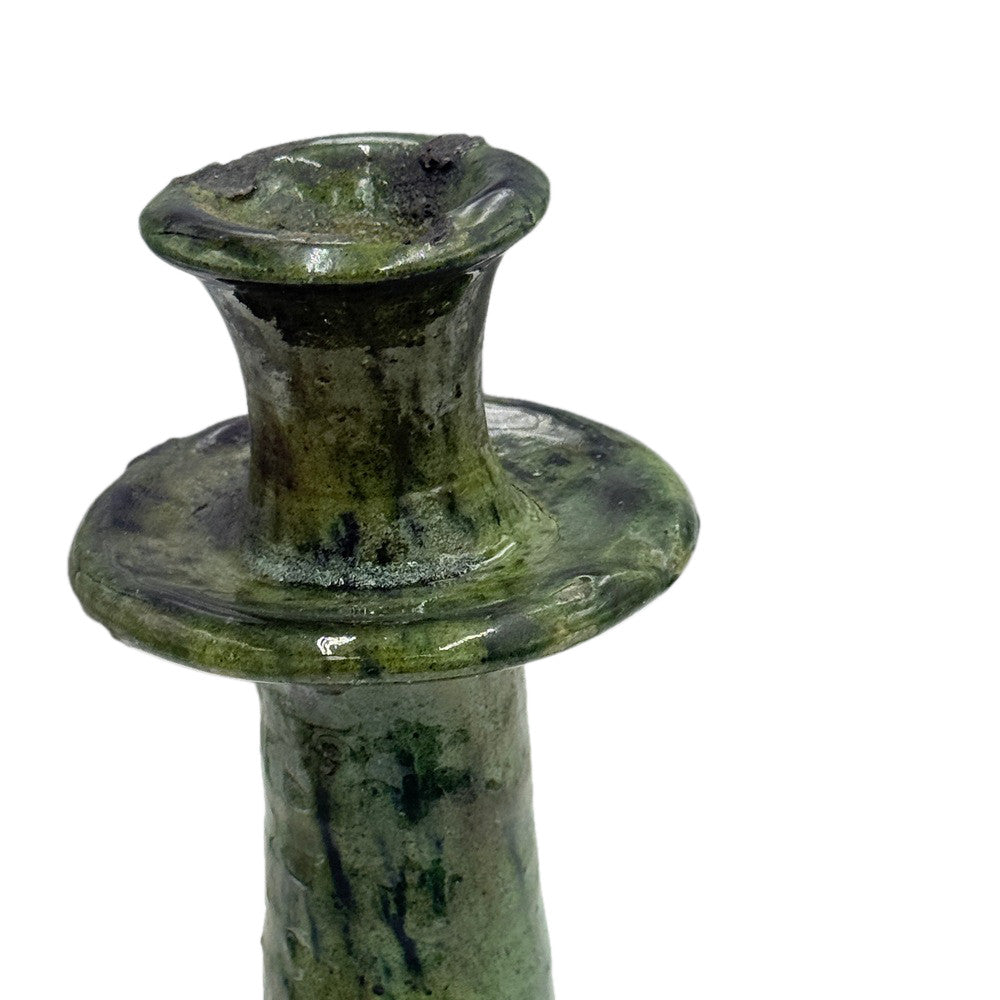 Moroccan Tamegroute Glazed Candlestick Holder - Berbere Imports