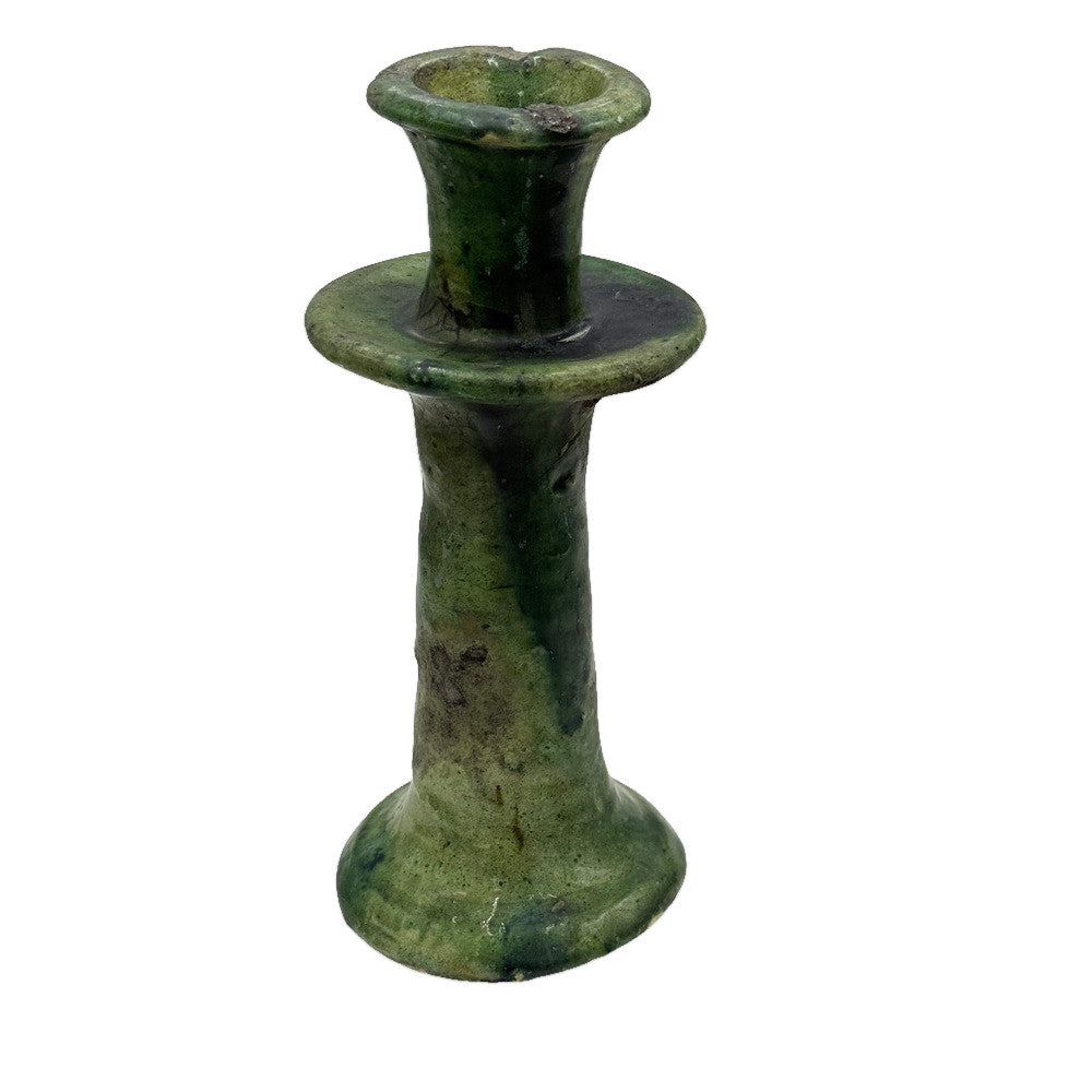 Moroccan Tamegroute Glazed Candlestick - Berbere Imports