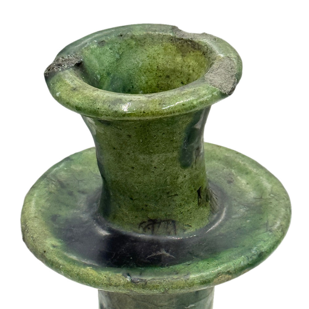 Moroccan Tamegroute Glazed Candlestick Holder - Berbere Imports