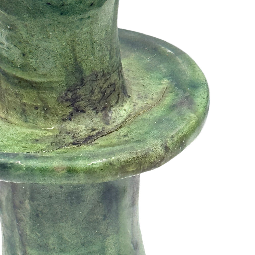 Moroccan Tamegroute Glazed Candlestick - Berbere Imports