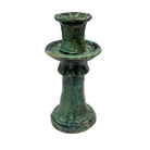 Moroccan Tamegroute Glazed Candlestick Holder - Berbere Imports