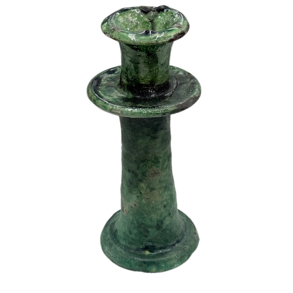 Moroccan Tamegroute Glazed Candlestick - Berbere Imports