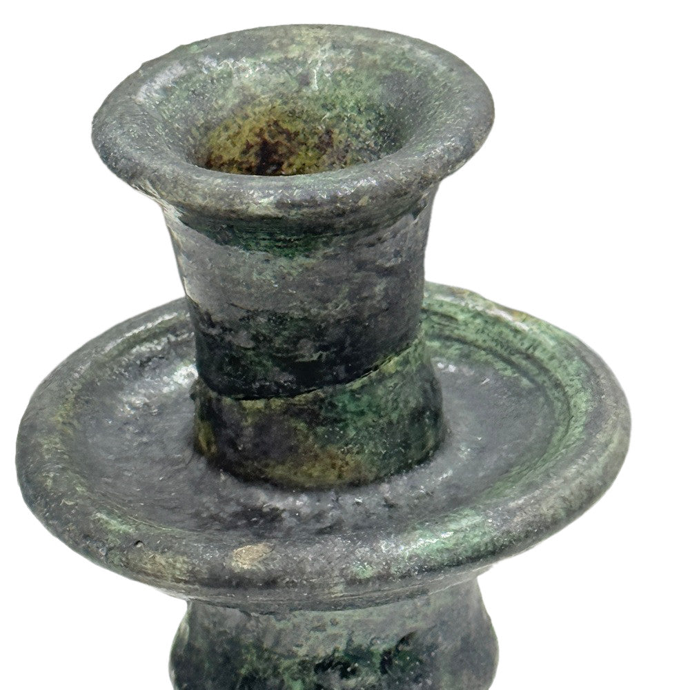 Moroccan Tamegroute Glazed Candlestick - Berbere Imports