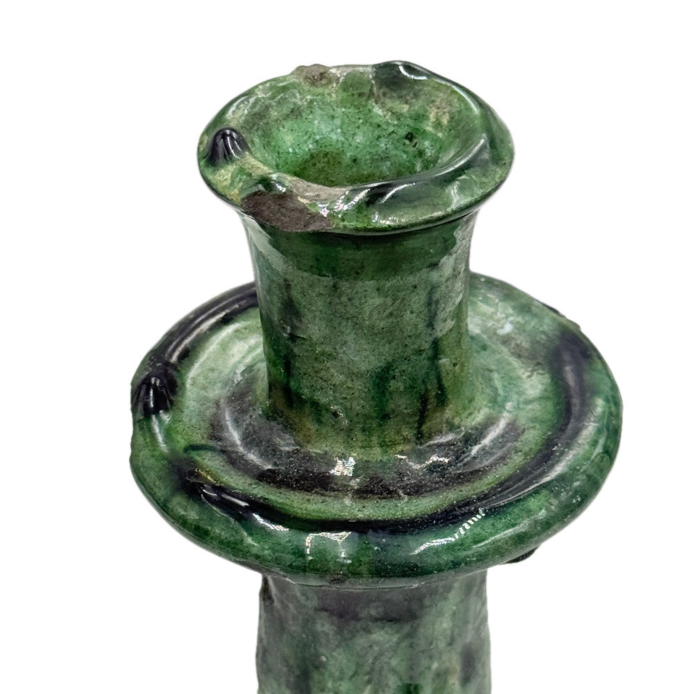 Moroccan Tamegroute Glazed Candlestick Holder - Berbere Imports